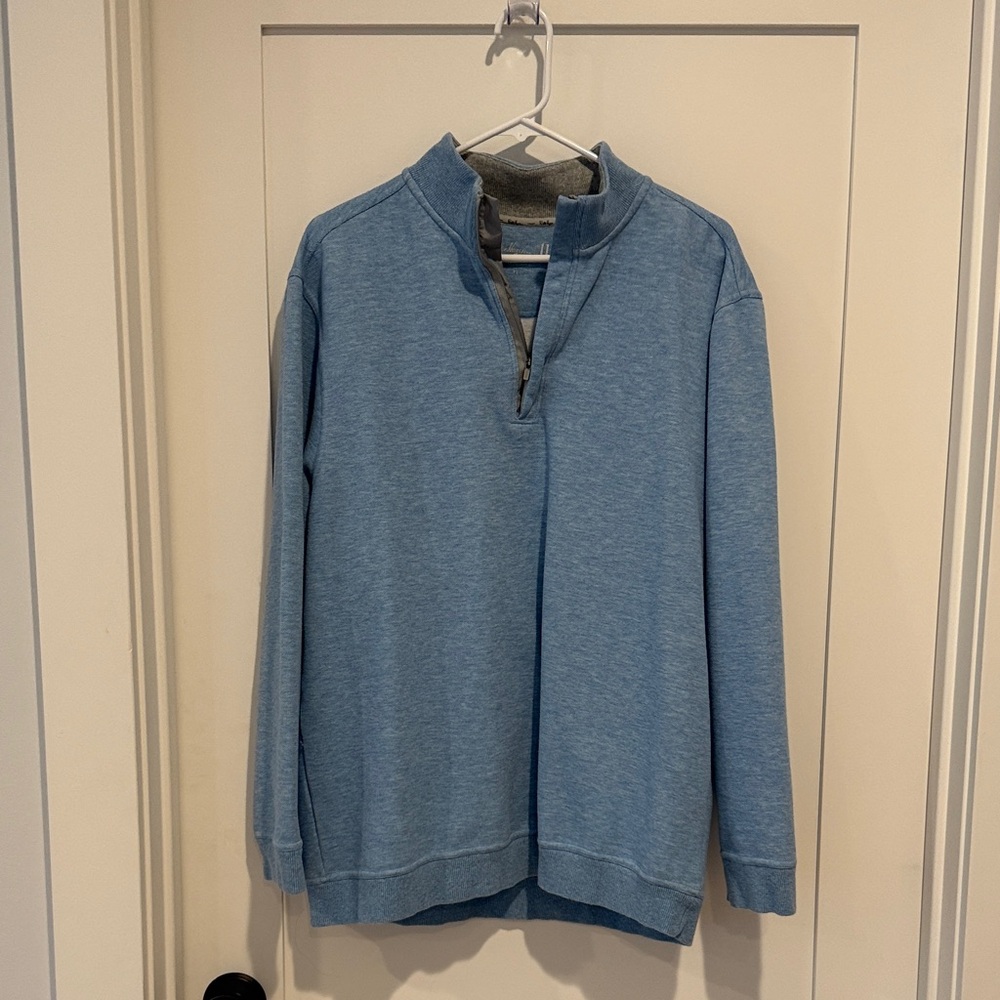 Walter Hagen Men's Light Blue Zip-Up Sweater